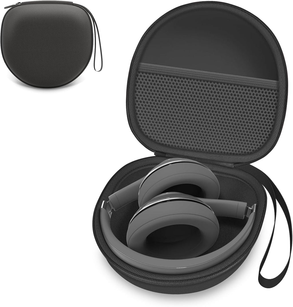 Headphone Case Compatible with Beribes/Tozo/Kvidio/Beats/Soundcore Anker Noise Cancelling Over-Ear Headphones, Black
