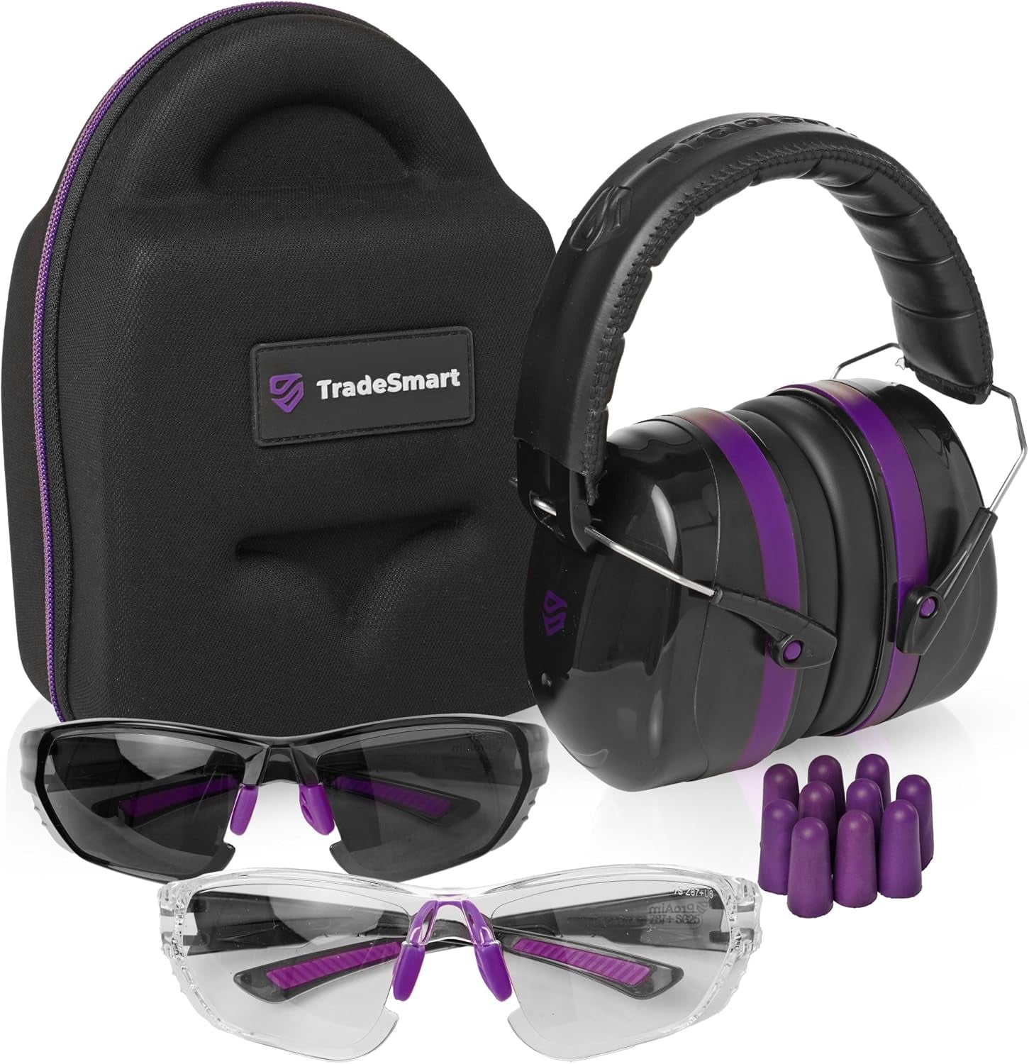 All-In-One Shooting Ear Protection - Comfort+ NRR 28 Earmuffs, Glasses & Earplugs + Carry Case