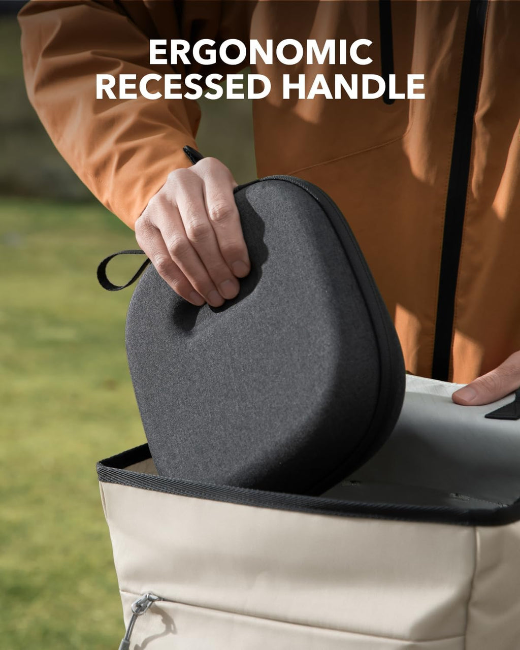 Soundcore by Anker, Headphones Case, Compatible with All Soundcore Over-Ear Headphones, Anti-Scratch, Water and Dust Resistant, Impact-Resistant, Pocket for Cables, Detachable Tray, Sturdy Strap