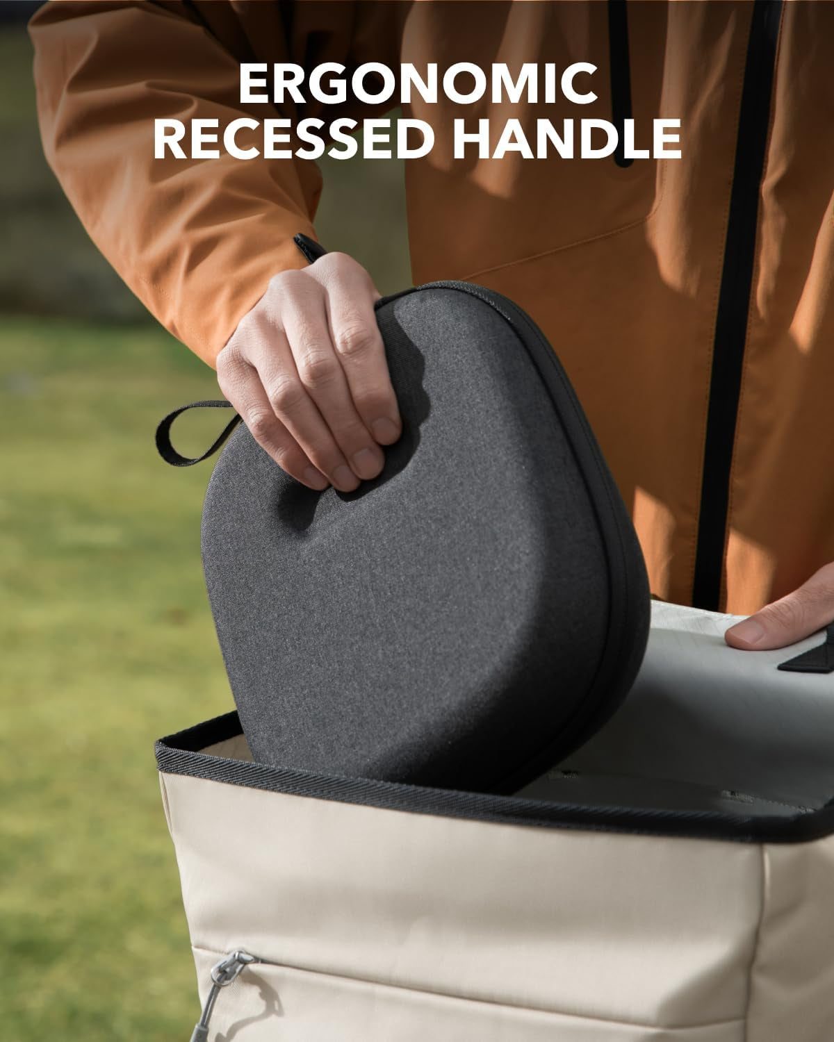 Soundcore by Anker, Headphones Case, Compatible with All Soundcore Over-Ear Headphones, Anti-Scratch, Water and Dust Resistant, Impact-Resistant, Pocket for Cables, Detachable Tray, Sturdy Strap