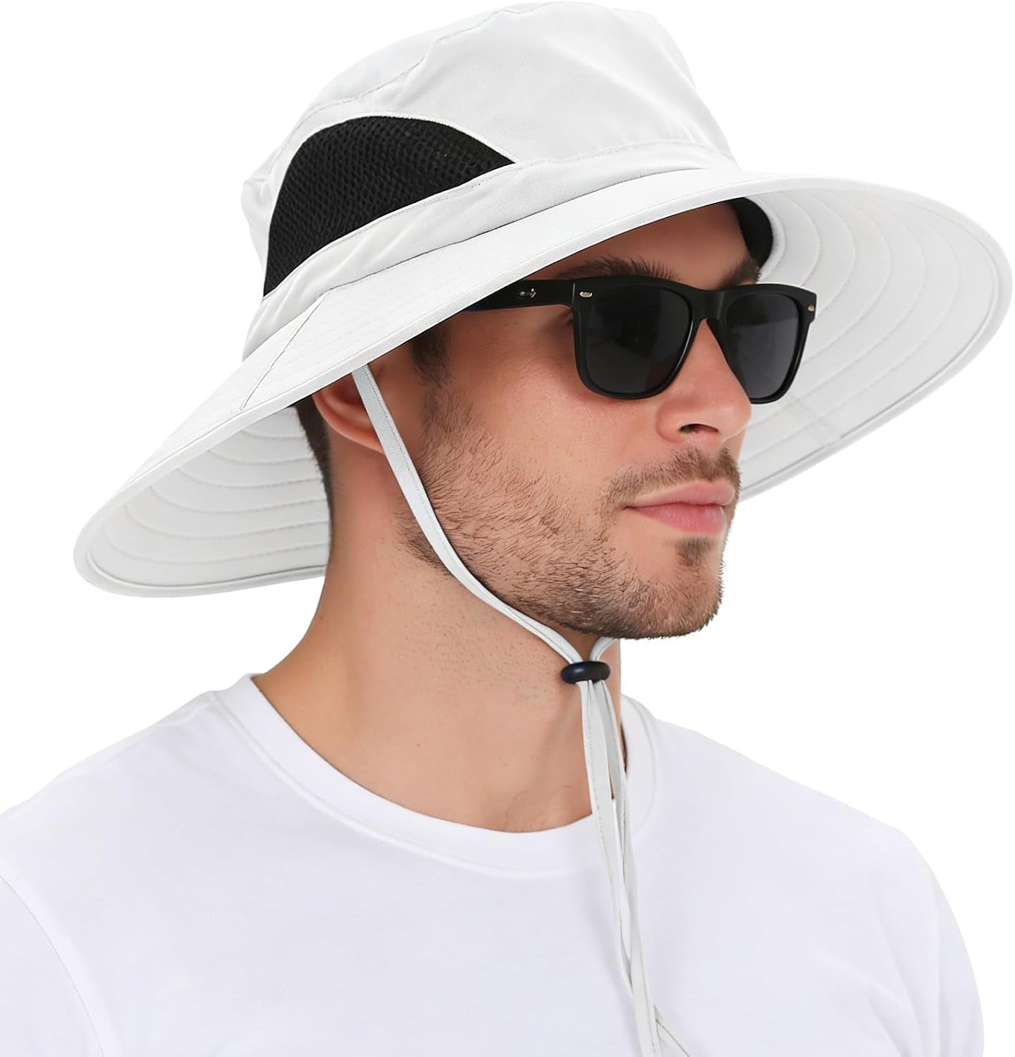 Wide Brim Sun Bucket Hat, Waterproof Boonie Hat for Men & Women | UPF 50+ UV Protection, Adjustable Fit, Chin Strap & Sweatband, Foldable Durable for Fishing Hiking Garden Beach
