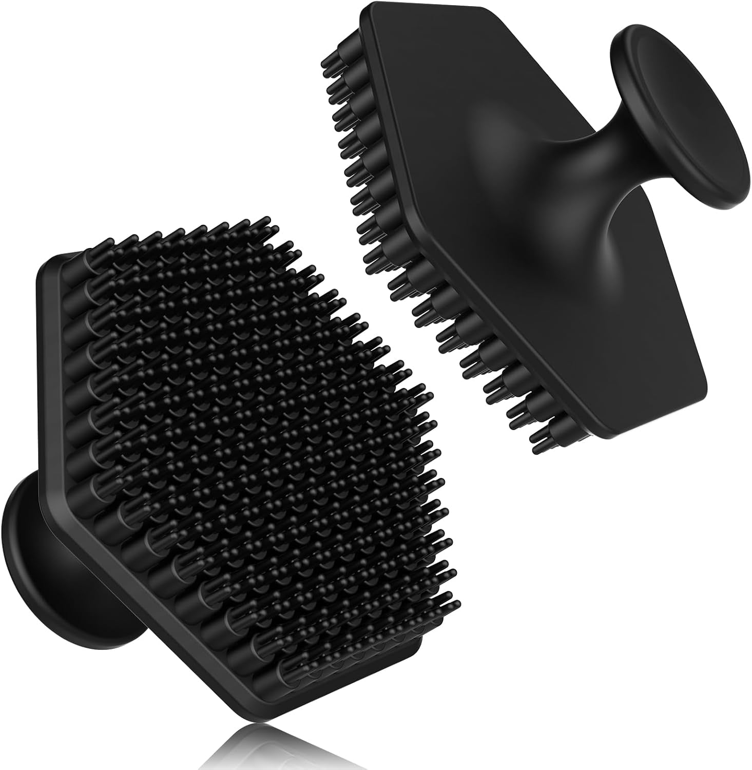Silicone Face Scrubber for Men, Gentle Exfoliator Pad & Massager, Facial Cleansing Brush Silicone Face Wash Brush Removes Dead & Dry Skin (Black)