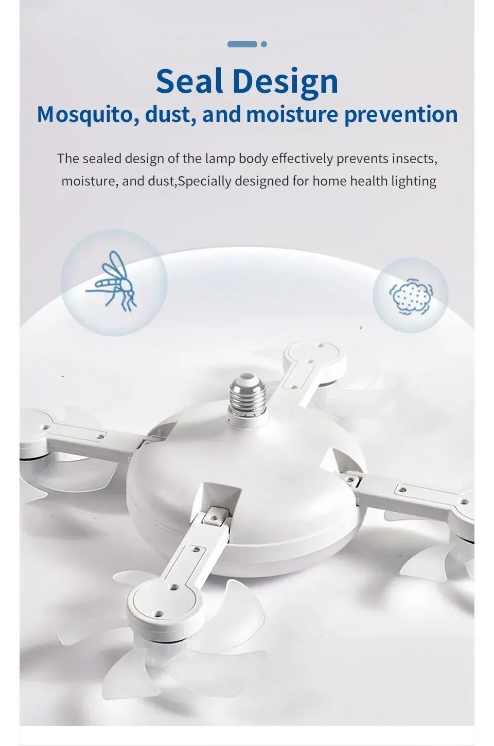 E27 2-in-1 Drone Design Ceiling Fan Light