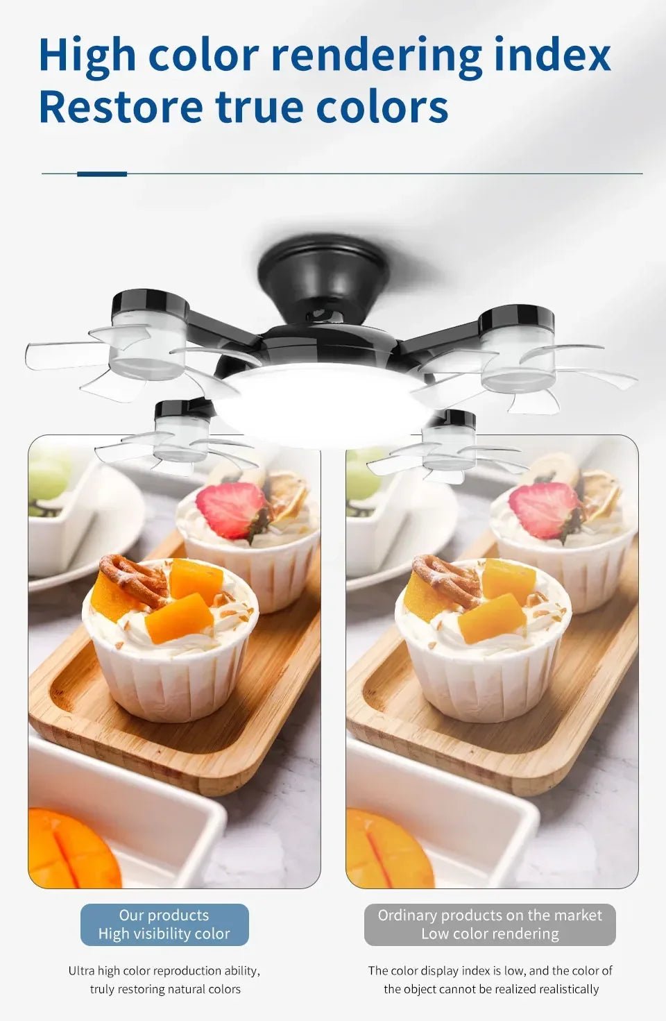 E27 2-in-1 Drone Design Ceiling Fan Light