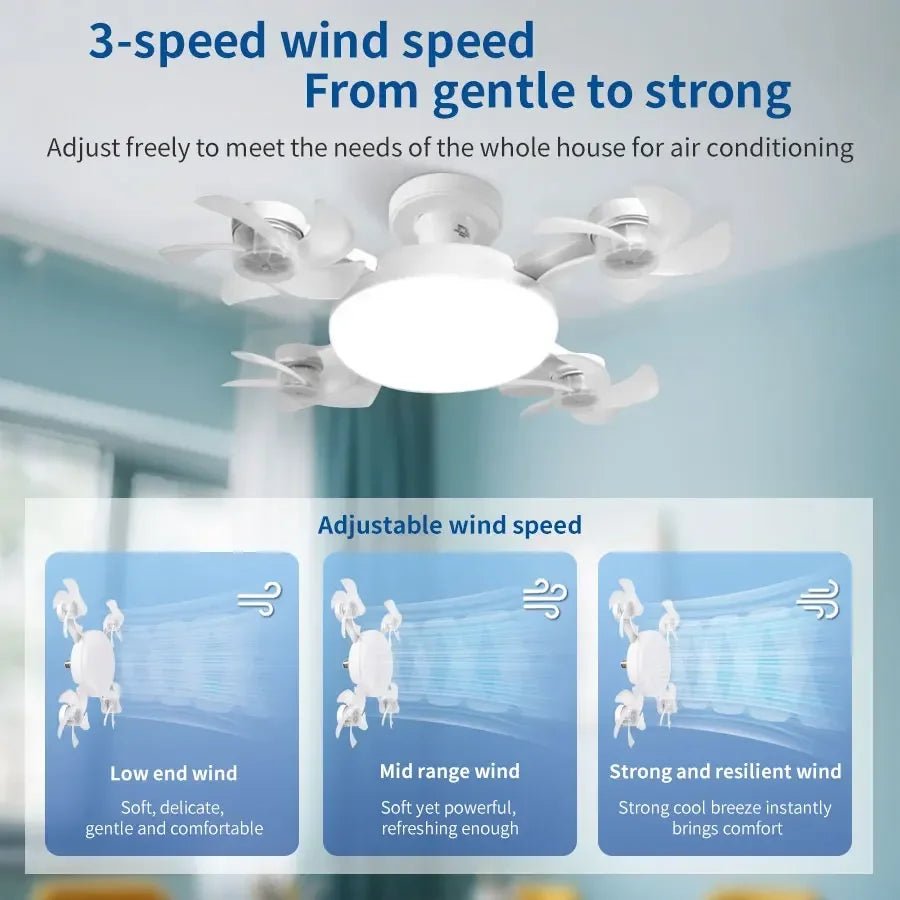 E27 2-in-1 Drone Design Ceiling Fan Light