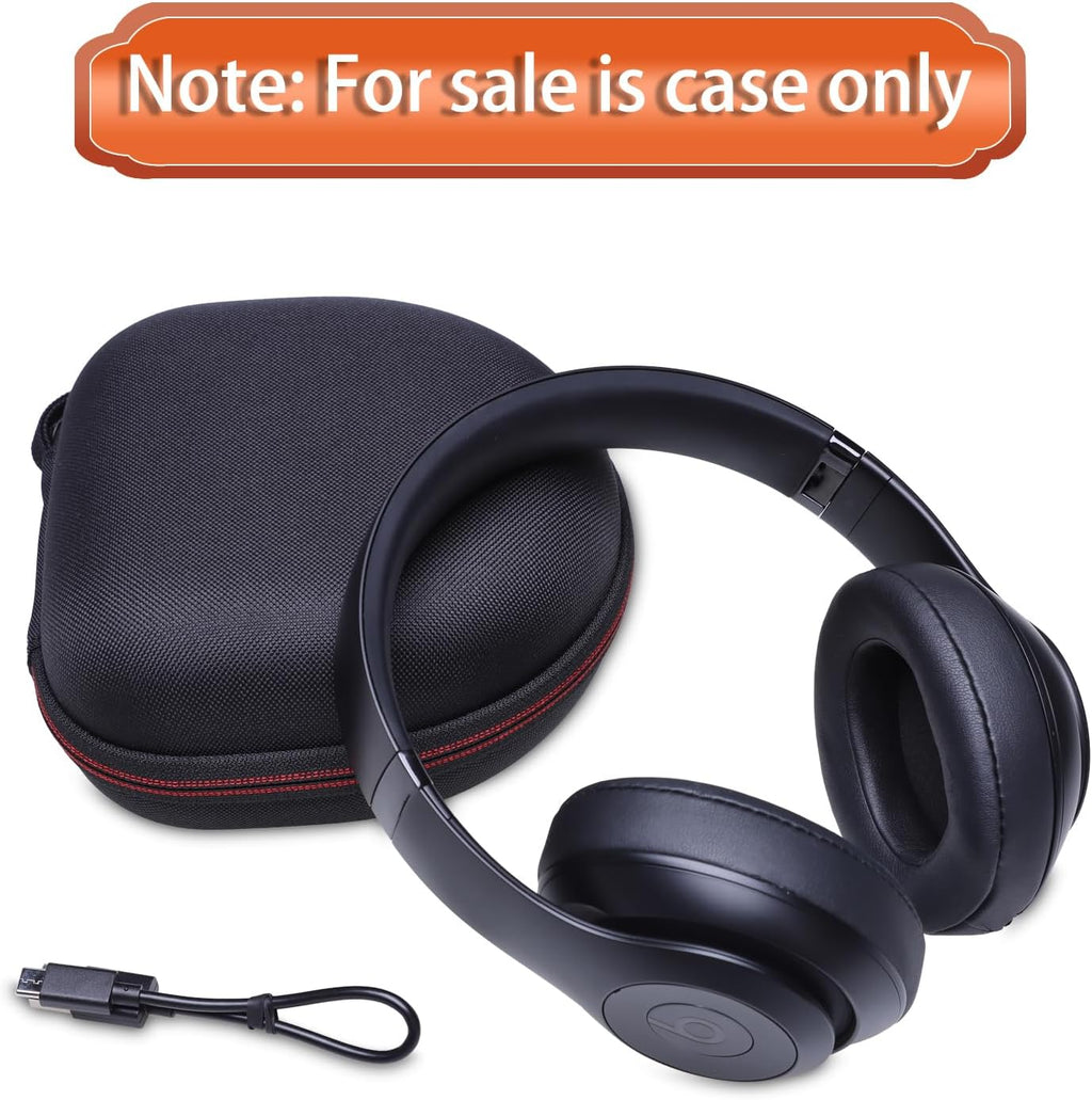 Headphone Case Compatible with Beribes/Tozo/Kvidio/Beats/Soundcore Anker Noise Cancelling Over-Ear Headphones, Black