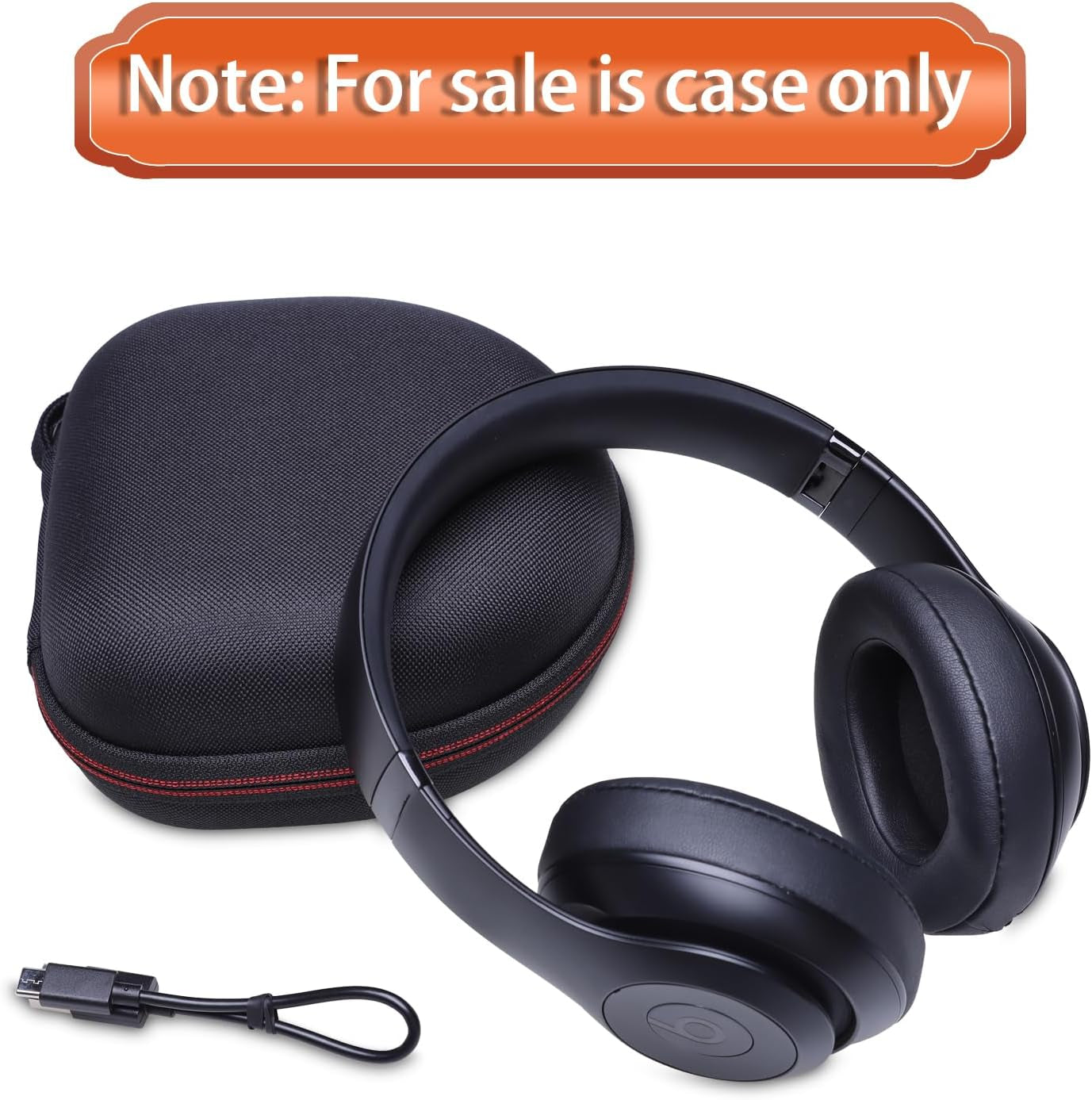 Headphone Case Compatible with Beribes/Tozo/Kvidio/Beats/Soundcore Anker Noise Cancelling Over-Ear Headphones, Black