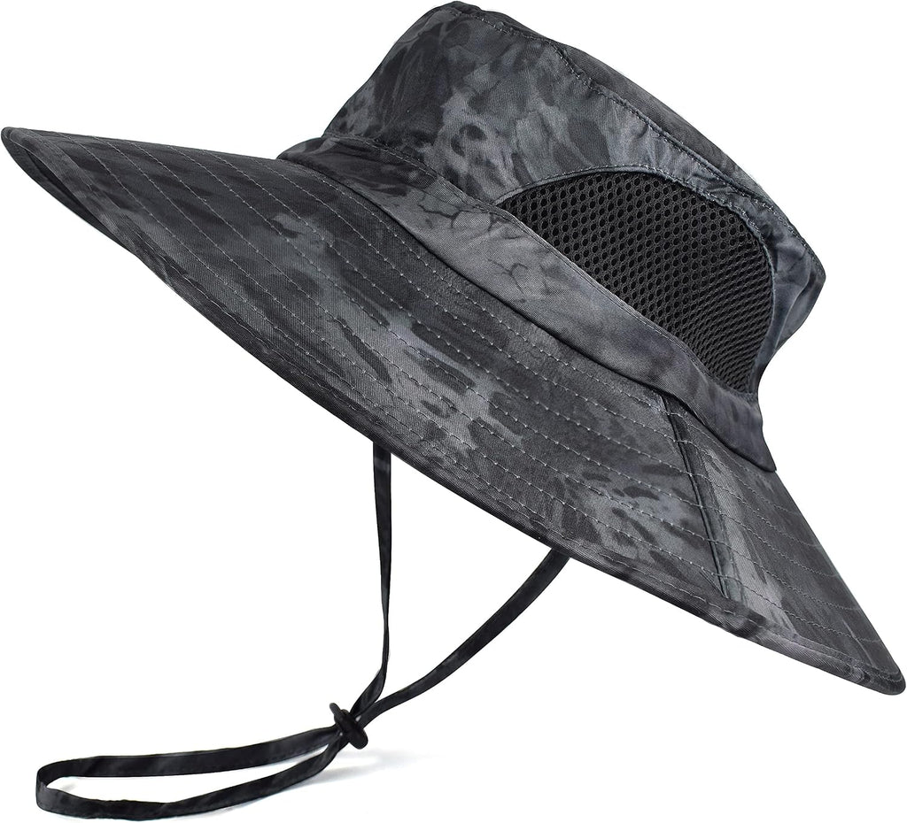 Wide Brim Sun Bucket Hat, Waterproof Boonie Hat for Men & Women | UPF 50+ UV Protection, Adjustable Fit, Chin Strap & Sweatband, Foldable Durable for Fishing Hiking Garden Beach