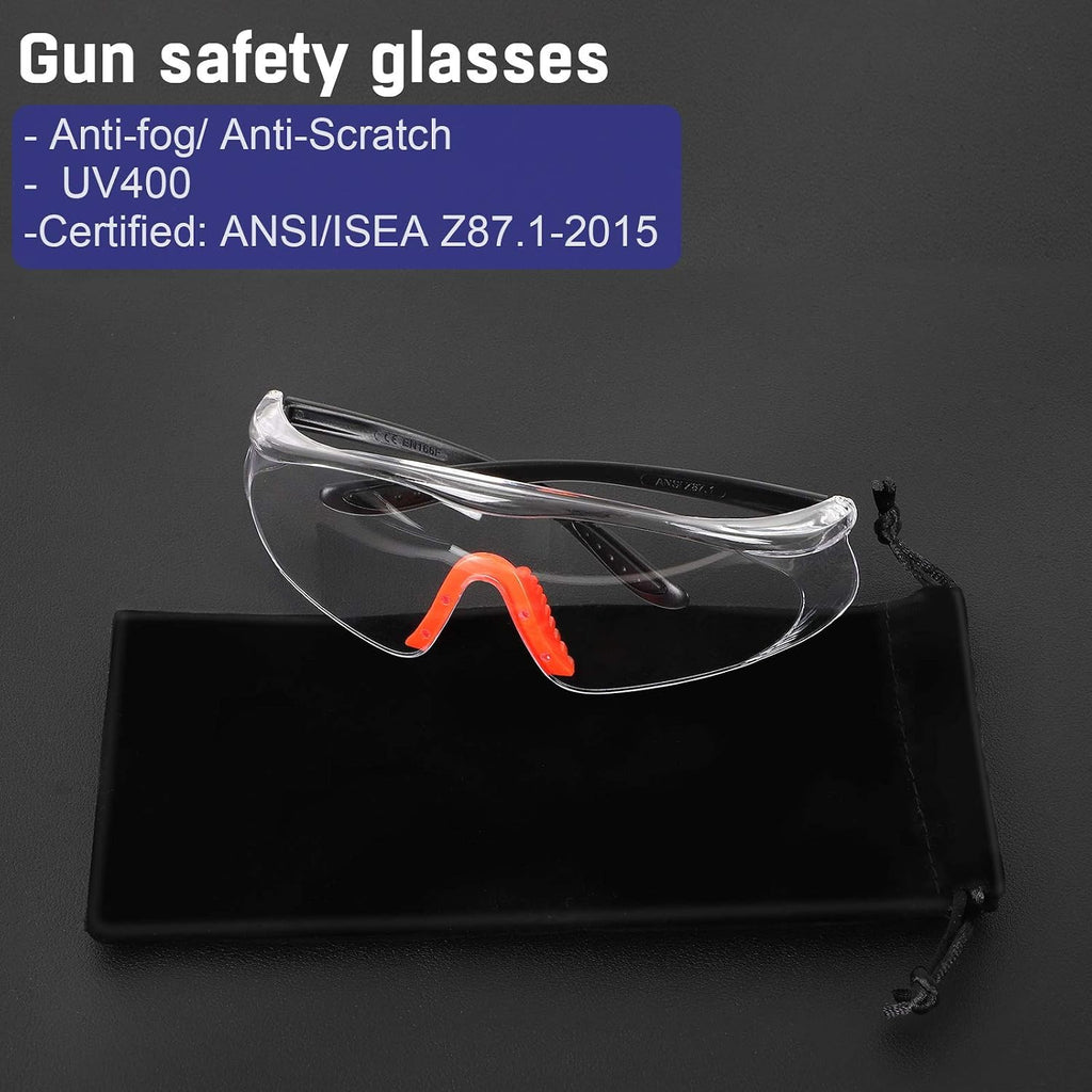 Shooting Ear Protection Earmuffs, Gun Safety Glasses, Earplugs, Protective Case