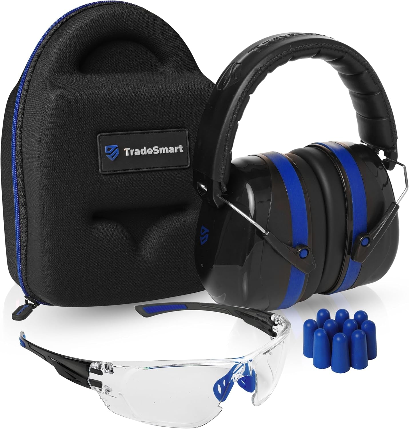 All-In-One Shooting Ear Protection - Comfort+ NRR 28 Earmuffs, Glasses & Earplugs + Carry Case