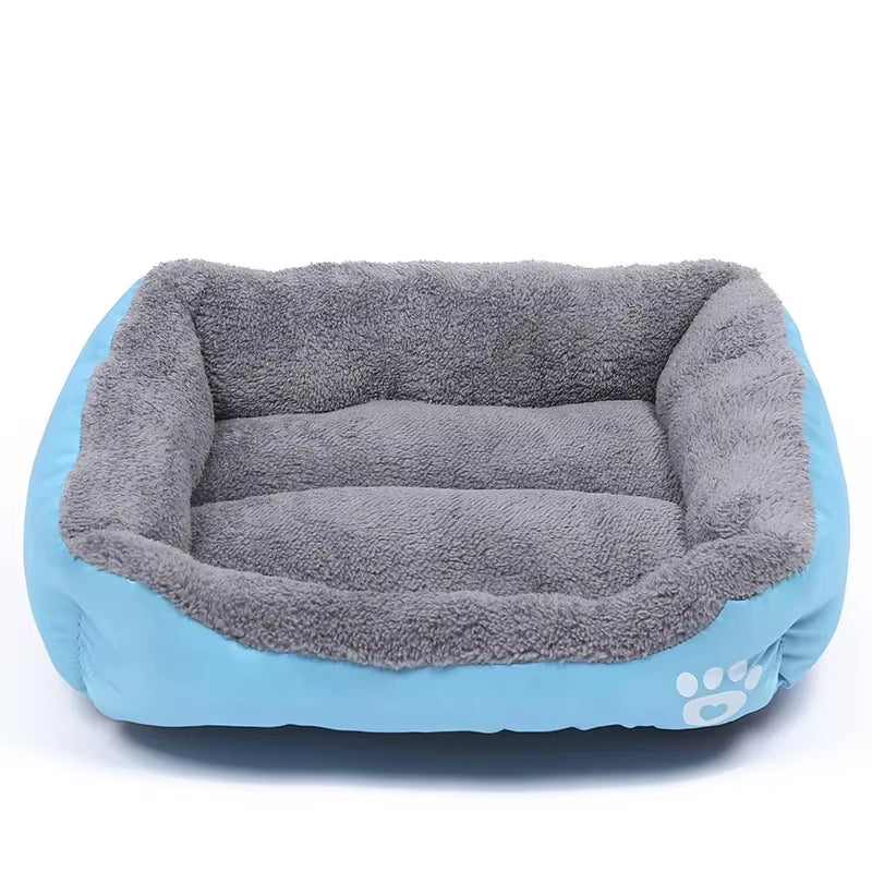 Soft Square Large Dog Sofa Elastic Dog House Cushion Winter Warm Medium Dog Bed Washable Cat Kennel House Accessories