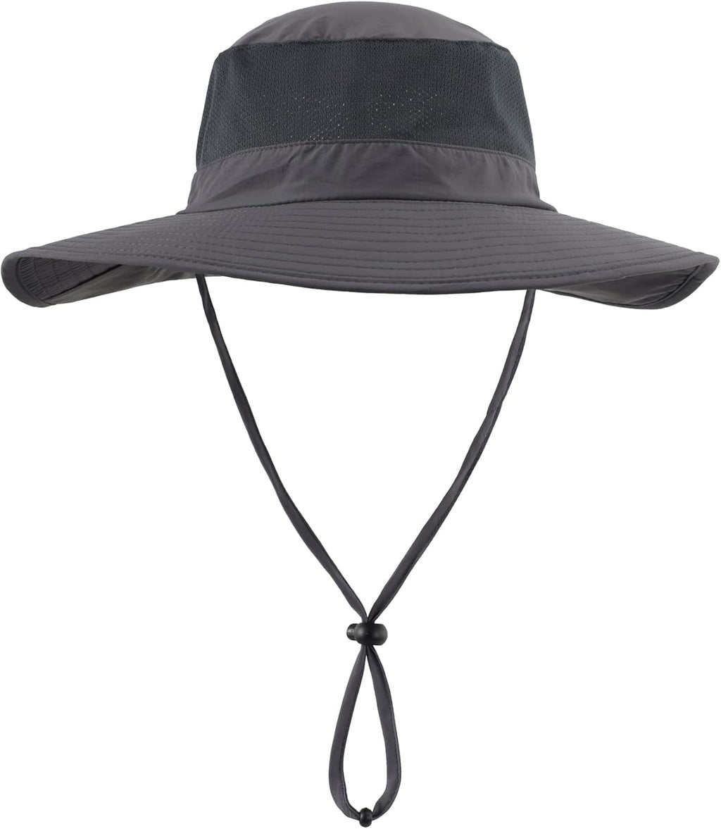 Outdoor UPF50+ Mesh Sun Hat Wide Brim Fishing Hat with Neck Flap Sun Hat for Men Women