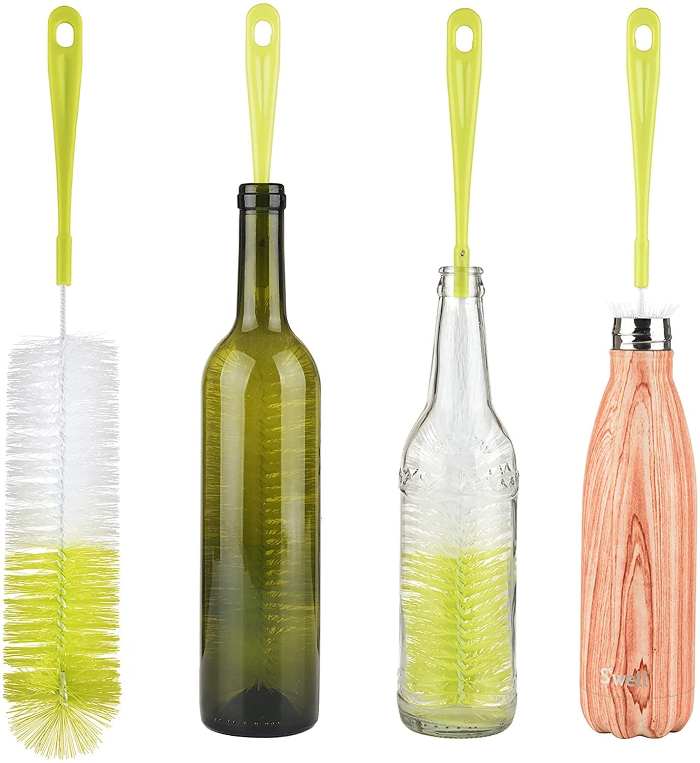 16 Inch Long Bottle Brush Cleaner for Washing Wine/Beer/Sport Well/Thermos/Glass, Hummingbird Feeder and Long Narrow Neck Sport Bottles