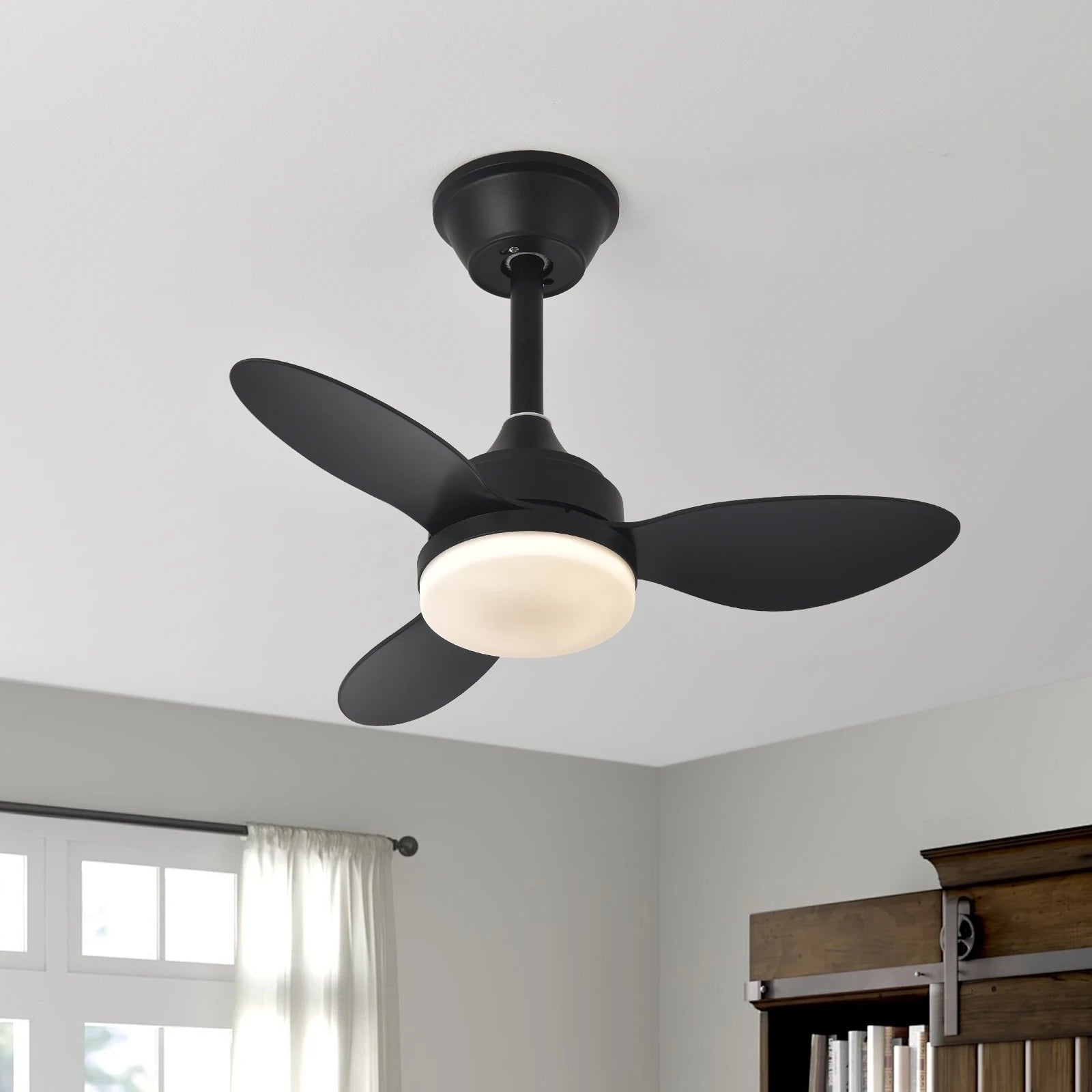 Low Profile Ceiling Fan with Light & Remote