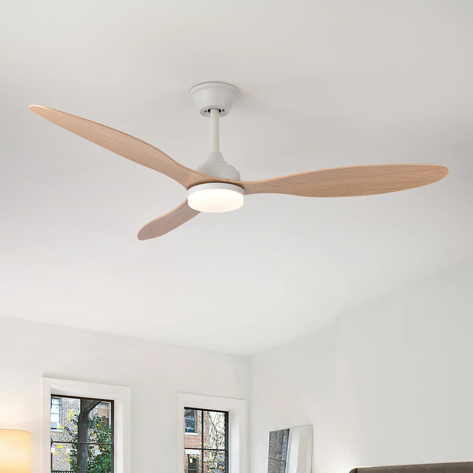 Low Profile Ceiling Fan with Light & Remote