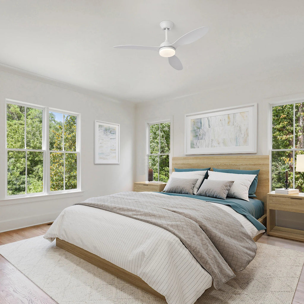 Low Profile Ceiling Fan with Light & Remote