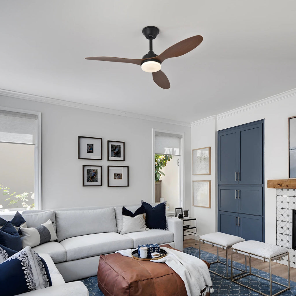 Low Profile Ceiling Fan with Light & Remote
