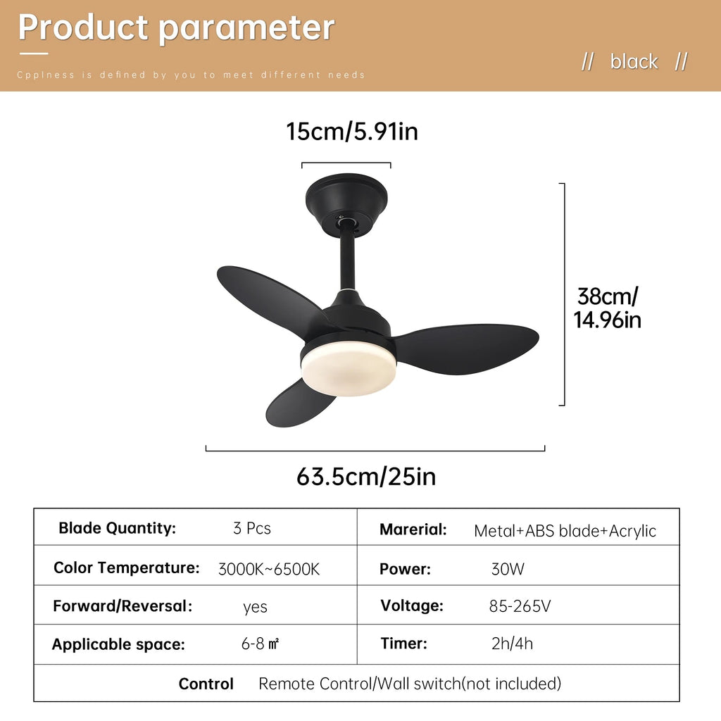Low Profile Ceiling Fan with Light & Remote